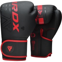 Перчатки тренировочные RDX F6 6oz черн/красн. мат. (арт. BGR-F6MR-6OZ)